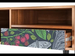 Clearance Mueble de TV - 115х59х48 cm - T3 - Summer Berries, Nogueira Castanho