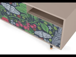 Móvel De Tv* Mueble de TV - 125х56х41 cm - T7 - Summer Berries, Latte Bege