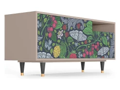Móvel De Tv* Mueble de TV - 125х56х41 cm - T7 - Summer Berries, Latte Bege