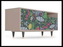Móvel De Tv* Mueble de TV - 125х56х41 cm - T7 - Summer Berries, Latte Bege