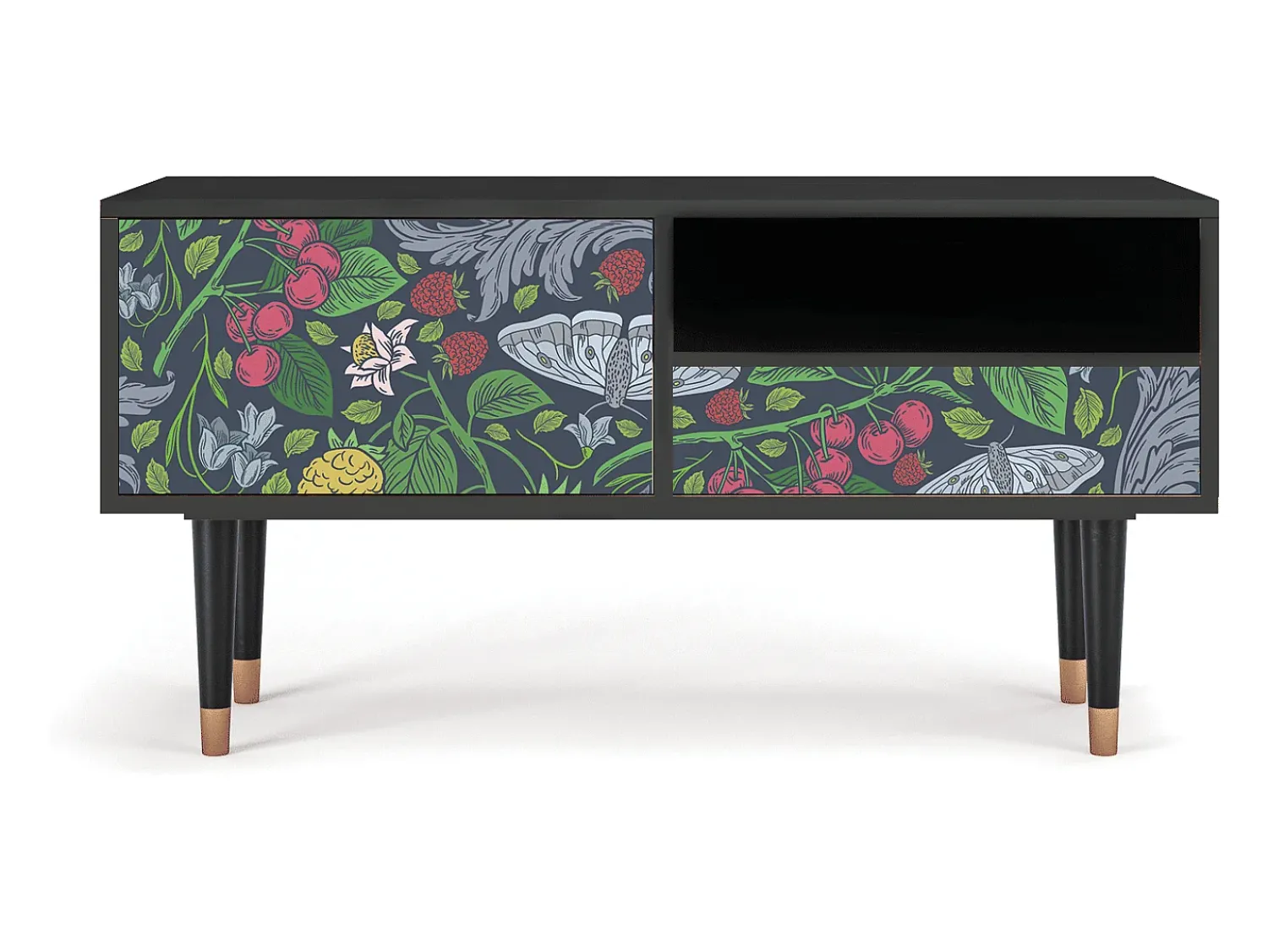 Mueble de TV - 115х59х48 cm - T3 - Summer Berries, Antracite^ Móvel De Tv