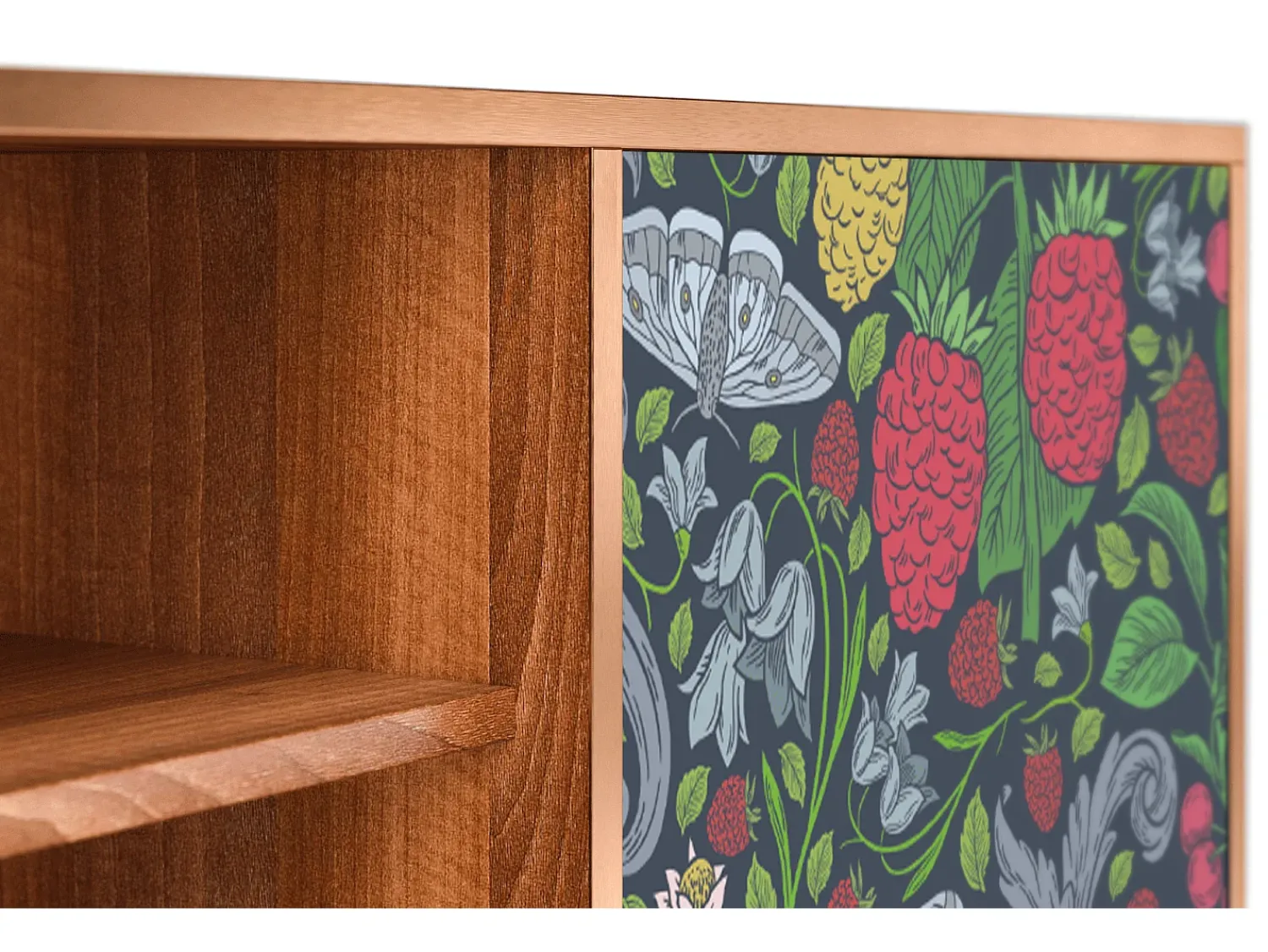 Móvel De Tv| Mueble de TV - 170х69х48 cm - T2 - Summer Berries, Nogueira Castanho