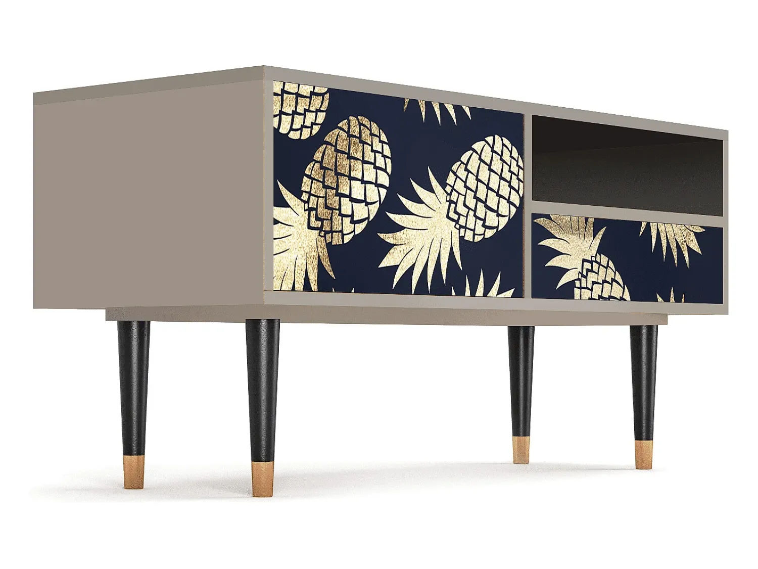 Outlet Mueble de TV - 115х59х48 cm - T3 - Sunny Pineaple, Areia Bege