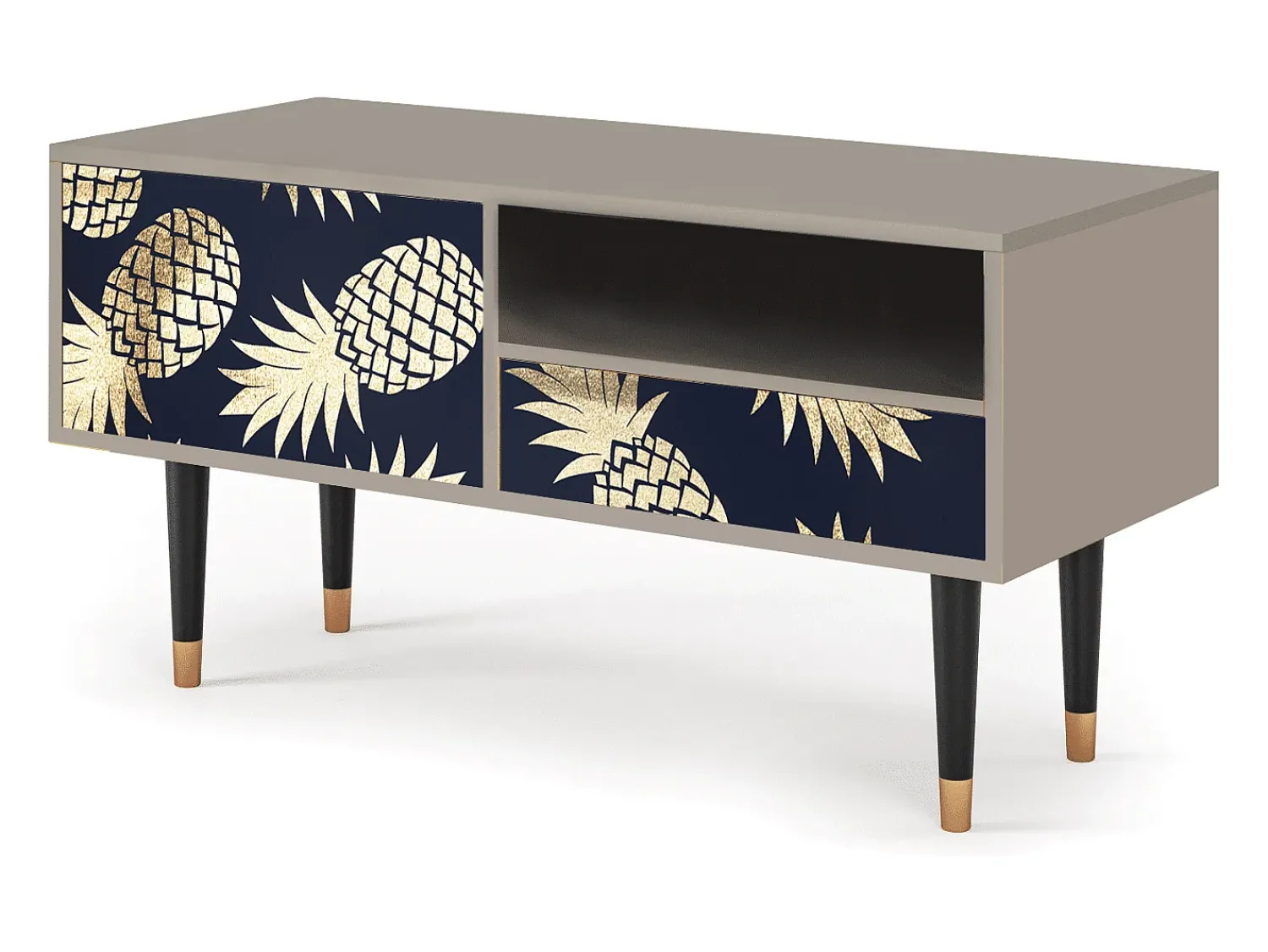 Outlet Mueble de TV - 115х59х48 cm - T3 - Sunny Pineaple, Areia Bege