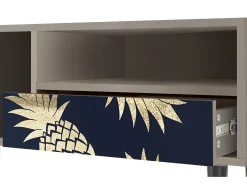 Outlet Mueble de TV - 115х59х48 cm - T3 - Sunny Pineaple, Areia Bege