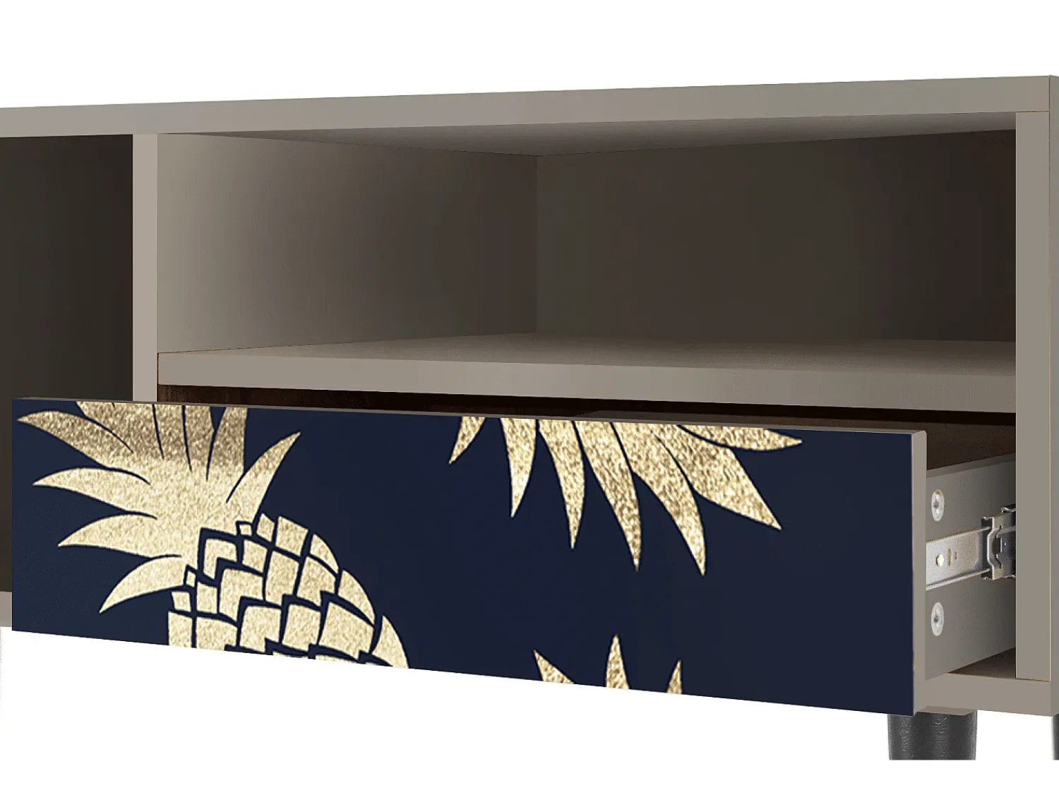 Outlet Mueble de TV - 115х59х48 cm - T3 - Sunny Pineaple, Areia Bege