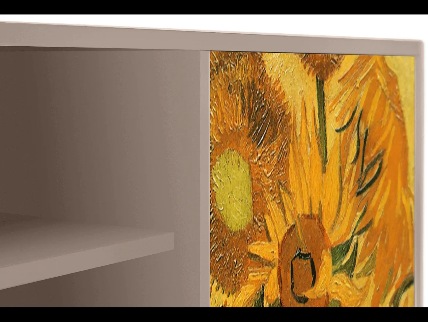 Móvel De Tv* Mueble de TV - 170х69х48 cm - T2 - Sunflowers, Latte Bege