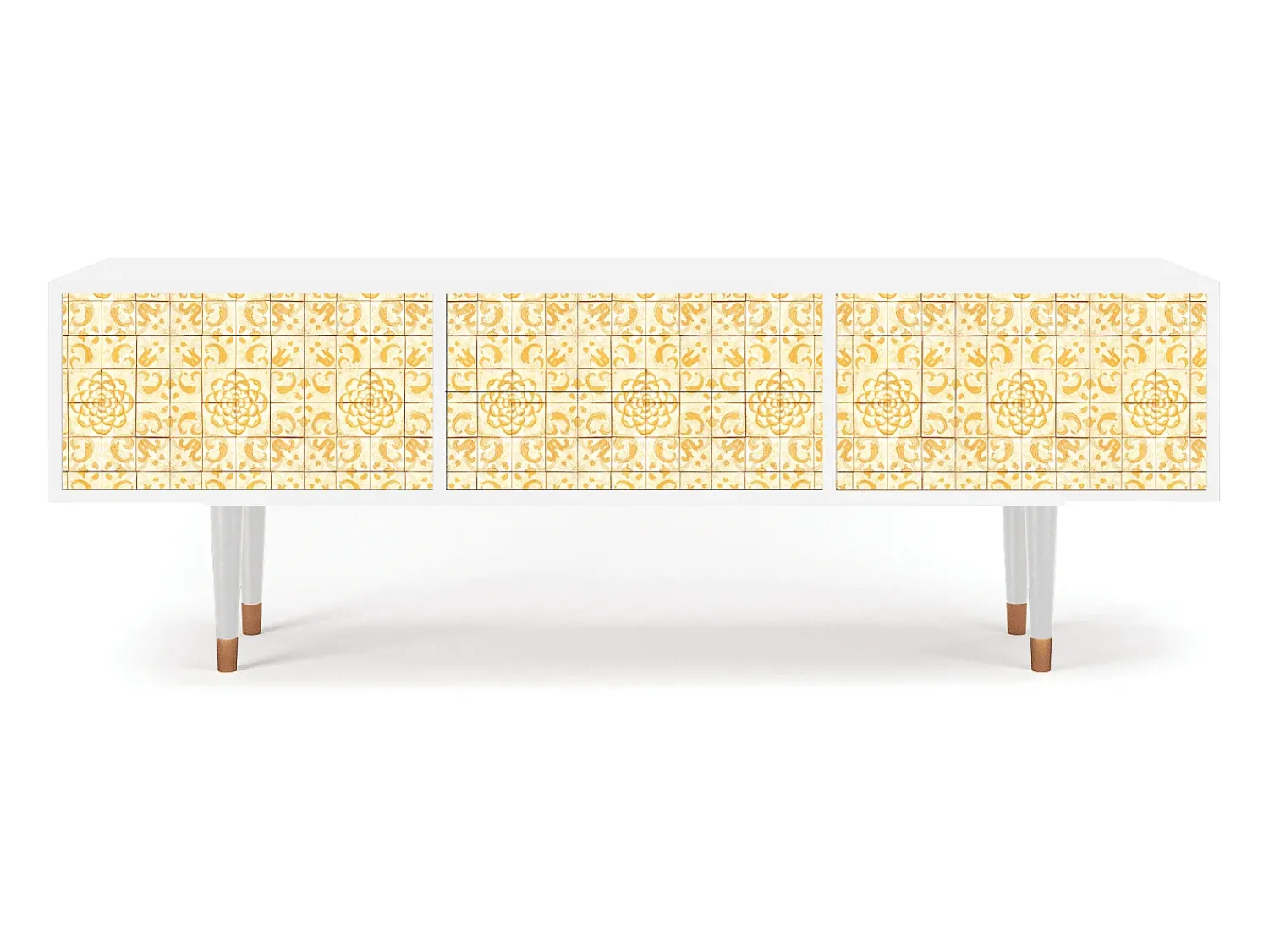 Mueble de TV - 170х59х48 cm - T4 - Sunshiny Tile, Branco^ Móvel De Tv