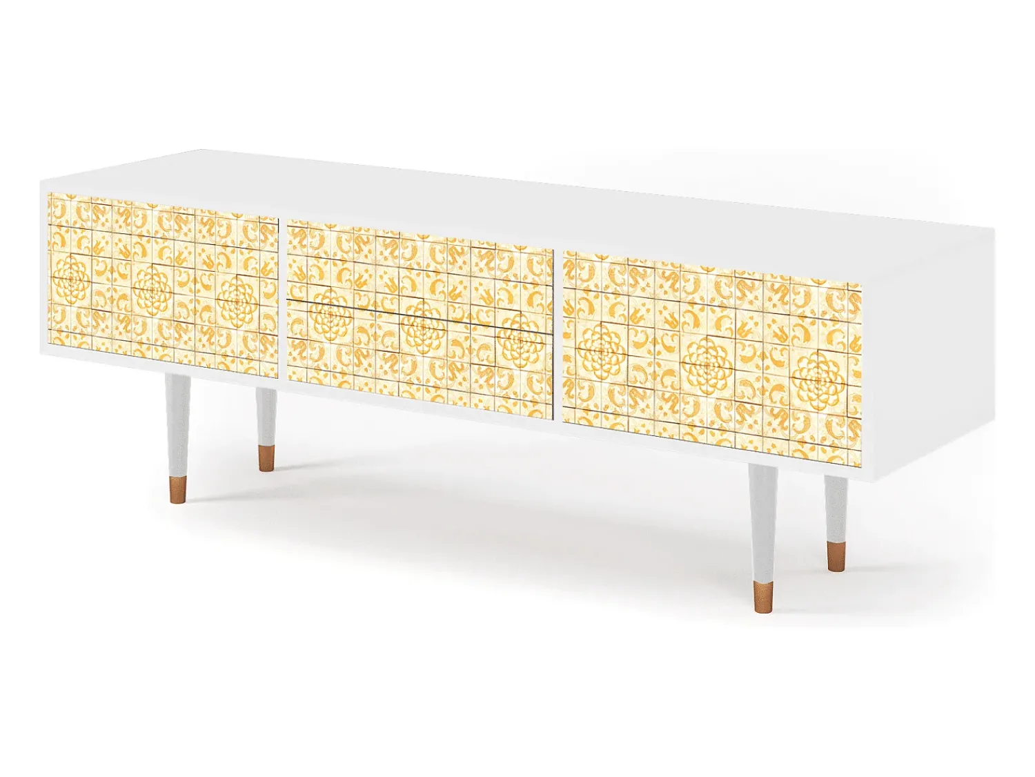 Mueble de TV - 170х59х48 cm - T4 - Sunshiny Tile, Branco^ Móvel De Tv