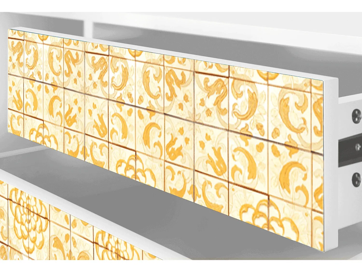 Mueble de TV - 170х59х48 cm - T4 - Sunshiny Tile, Branco^ Móvel De Tv