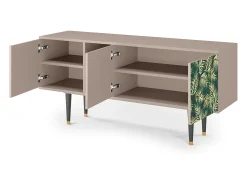 Móvel De Tv* Mueble de TV - 150х69х41 cm - T5 - Sunny Palm Tree, Latte Bege