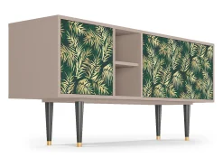 Móvel De Tv* Mueble de TV - 150х69х41 cm - T5 - Sunny Palm Tree, Latte Bege