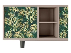 Móvel De Tv* Mueble de TV - 150х69х41 cm - T5 - Sunny Palm Tree, Latte Bege