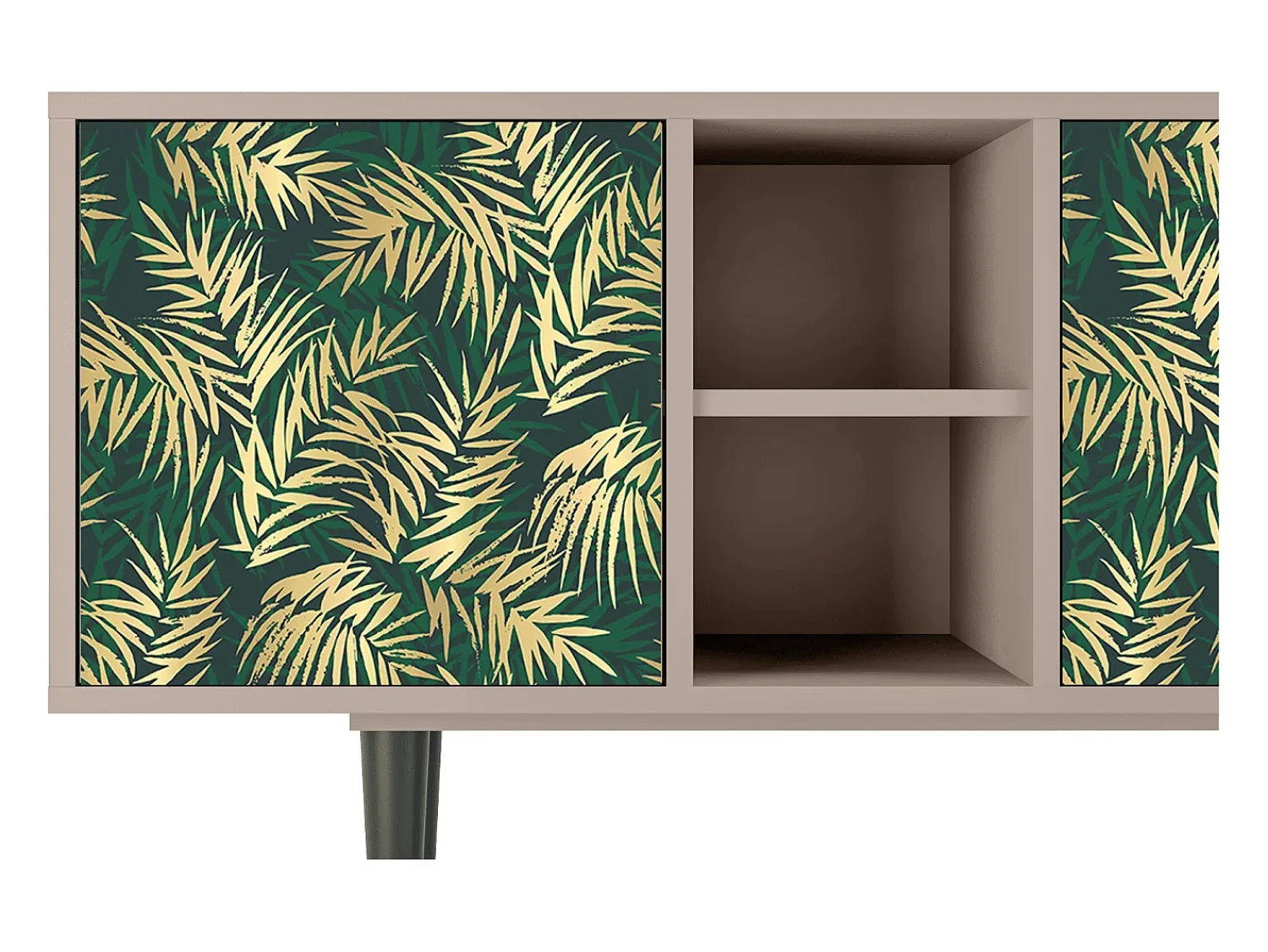 Móvel De Tv* Mueble de TV - 150х69х41 cm - T5 - Sunny Palm Tree, Latte Bege