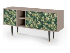 Móvel De Tv* Mueble de TV - 150х69х41 cm - T5 - Sunny Palm Tree, Latte Bege