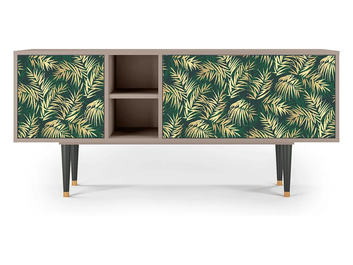 Móvel De Tv* Mueble de TV - 150х69х41 cm - T5 - Sunny Palm Tree, Latte Bege