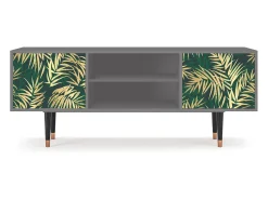 Mueble de TV - 170х69х48 cm - T2 - Sunny Palm Tree, Cinza^ Móvel De Tv
