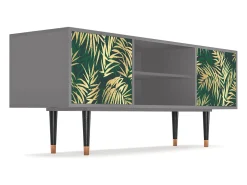 Mueble de TV - 170х69х48 cm - T2 - Sunny Palm Tree, Cinza^ Móvel De Tv