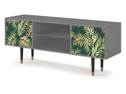 Mueble de TV - 170х69х48 cm - T2 - Sunny Palm Tree, Cinza^ Móvel De Tv