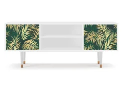 Mueble de TV - 170х69х48 cm - T2 - Sunny Palm Tree, Branco^ Móvel De Tv