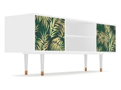Mueble de TV - 170х69х48 cm - T2 - Sunny Palm Tree, Branco^ Móvel De Tv