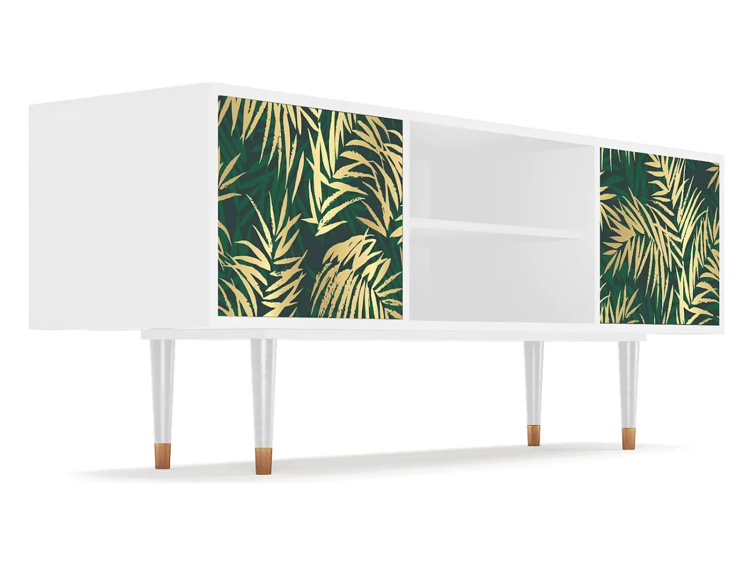 Mueble de TV - 170х69х48 cm - T2 - Sunny Palm Tree, Branco^ Móvel De Tv