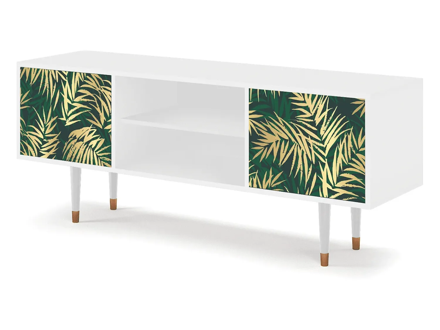Mueble de TV - 170х69х48 cm - T2 - Sunny Palm Tree, Branco^ Móvel De Tv