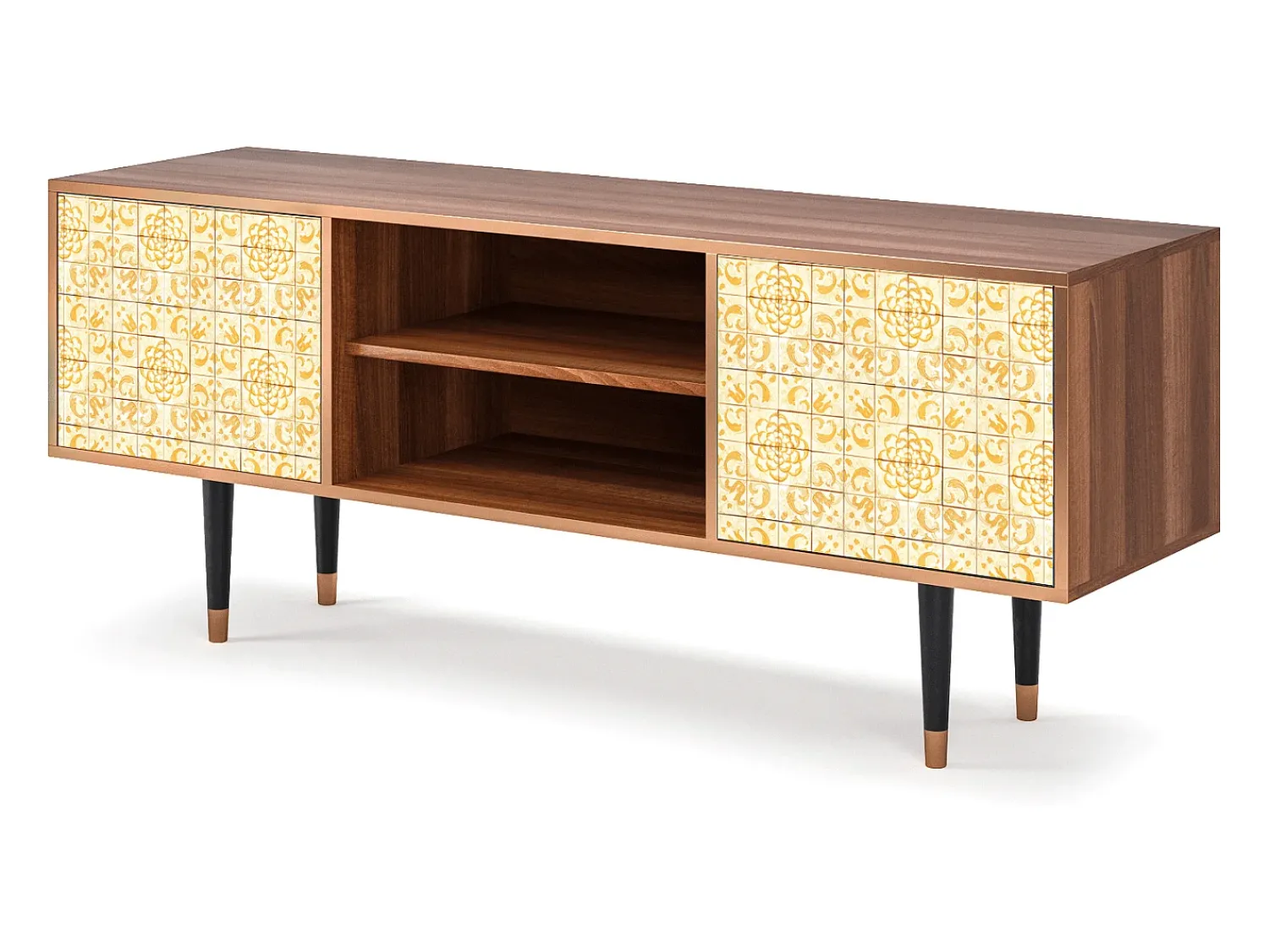 Móvel De Tv* Mueble de TV - 170х69х48 cm - T2 - Sunshiny Tile, Nogueira Castanho
