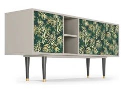 Móvel De Tv* Mueble de TV - 150х69х41 cm - T5 - Sunny Palm Tree, Areia Bege