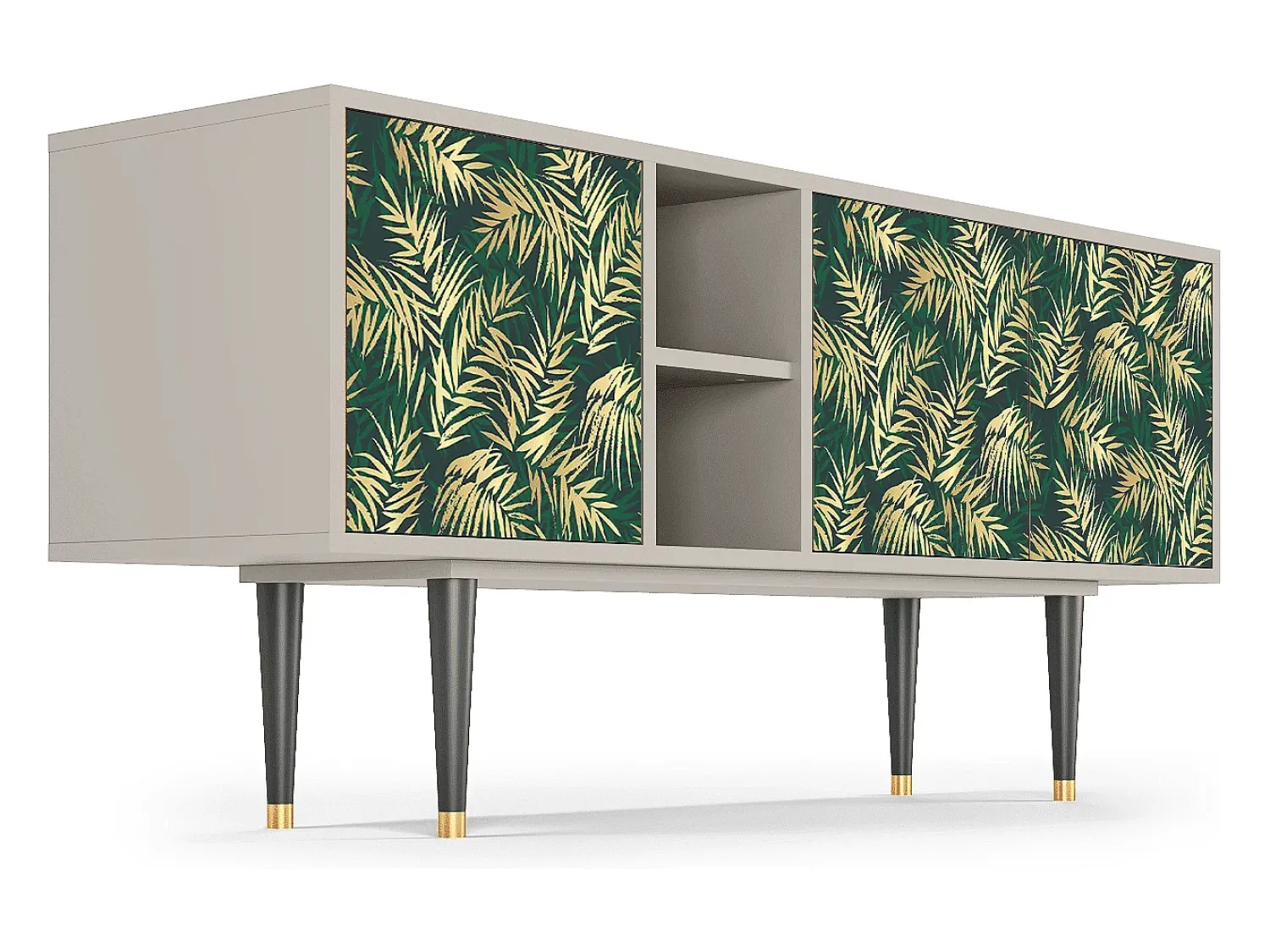 Móvel De Tv* Mueble de TV - 150х69х41 cm - T5 - Sunny Palm Tree, Areia Bege