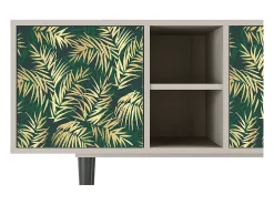 Móvel De Tv* Mueble de TV - 150х69х41 cm - T5 - Sunny Palm Tree, Areia Bege