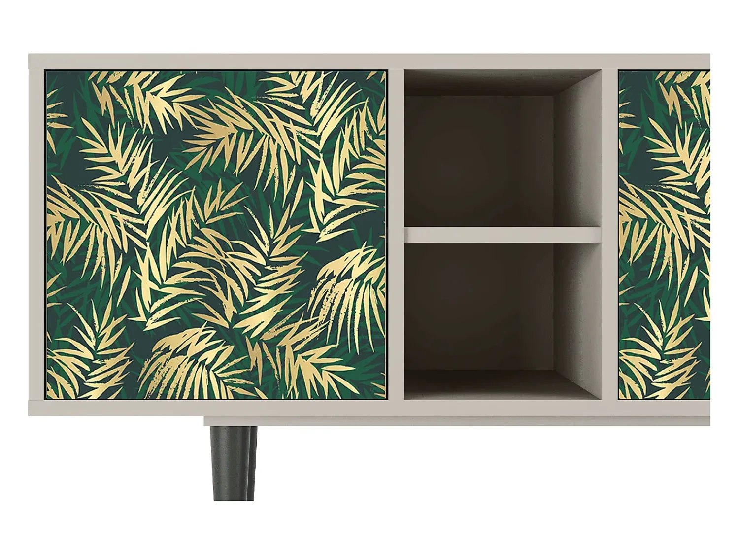 Móvel De Tv* Mueble de TV - 150х69х41 cm - T5 - Sunny Palm Tree, Areia Bege