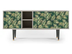 Móvel De Tv* Mueble de TV - 150х69х41 cm - T5 - Sunny Palm Tree, Areia Bege