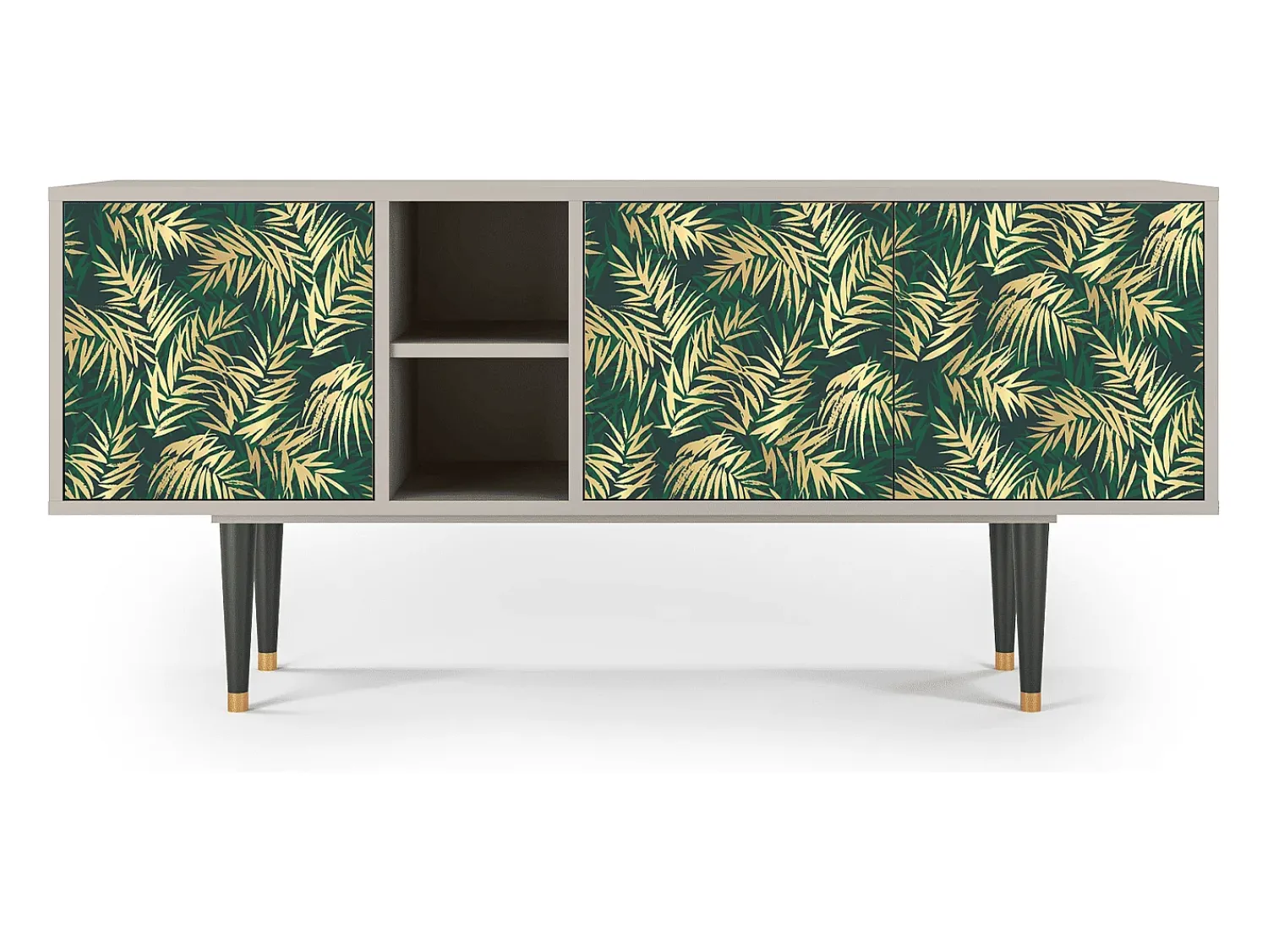 Móvel De Tv* Mueble de TV - 150х69х41 cm - T5 - Sunny Palm Tree, Areia Bege