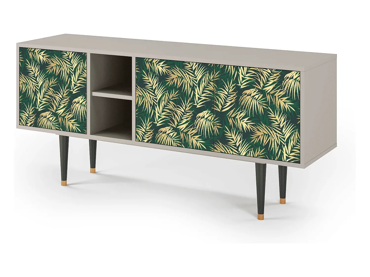 Móvel De Tv* Mueble de TV - 150х69х41 cm - T5 - Sunny Palm Tree, Areia Bege