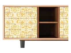Móvel De Tv| Mueble de TV - 150х69х41 cm - T5 - Sunshiny Tile, Nogueira Castanho