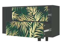 Móvel De Tv* Mueble de TV - 170х69х48 cm - T1 - Sunny Palm Tree, Antracite Cinza antracite