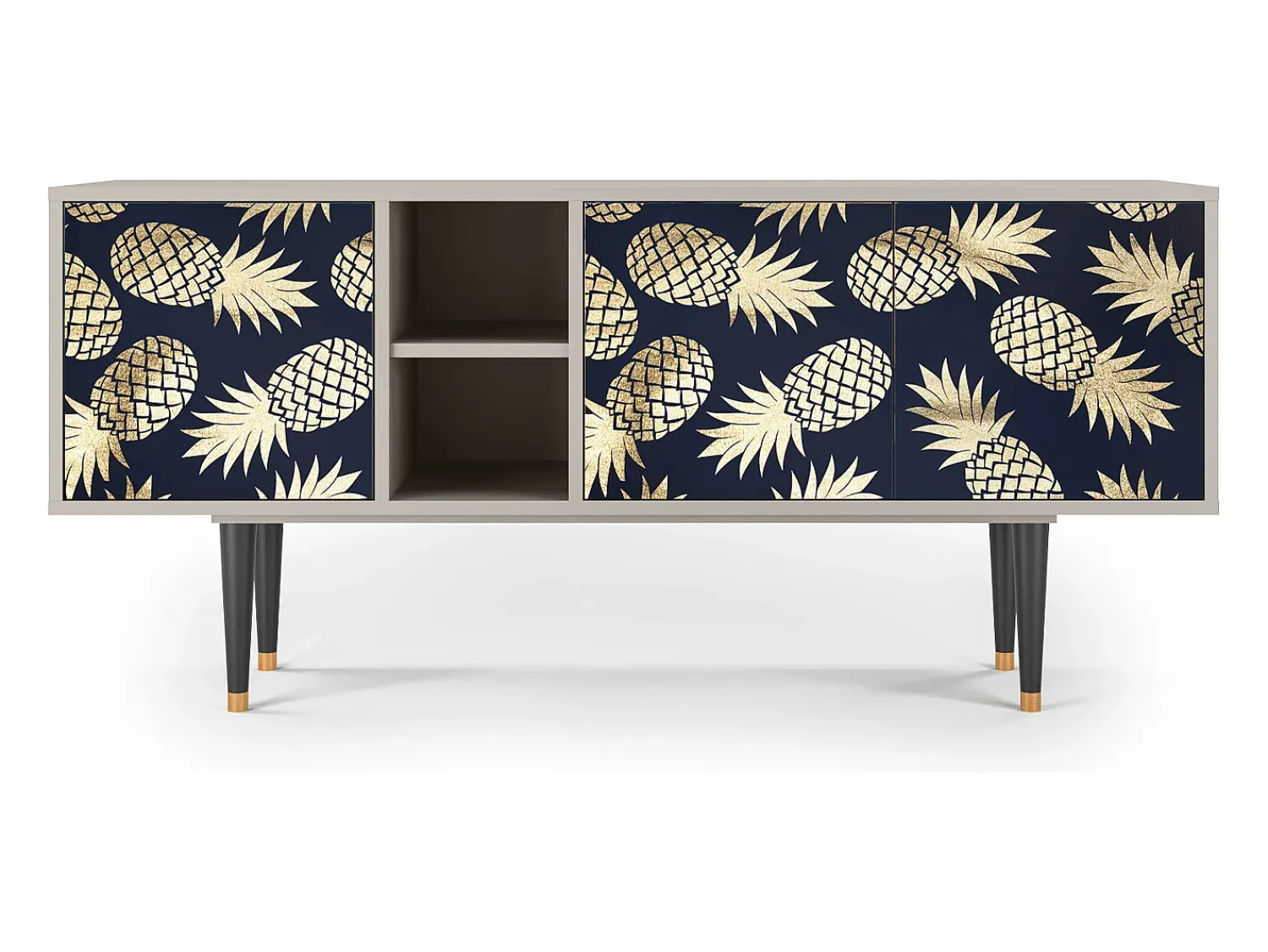Móvel De Tv* Mueble de TV - 150х69х41 cm - T5 - Sunny Pineaple, Areia Bege