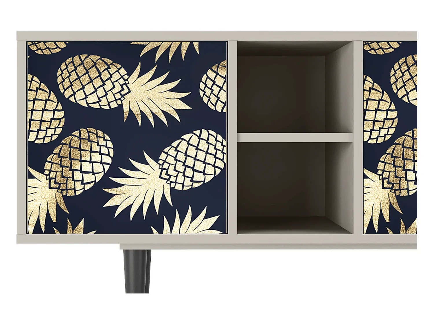 Móvel De Tv* Mueble de TV - 150х69х41 cm - T5 - Sunny Pineaple, Areia Bege