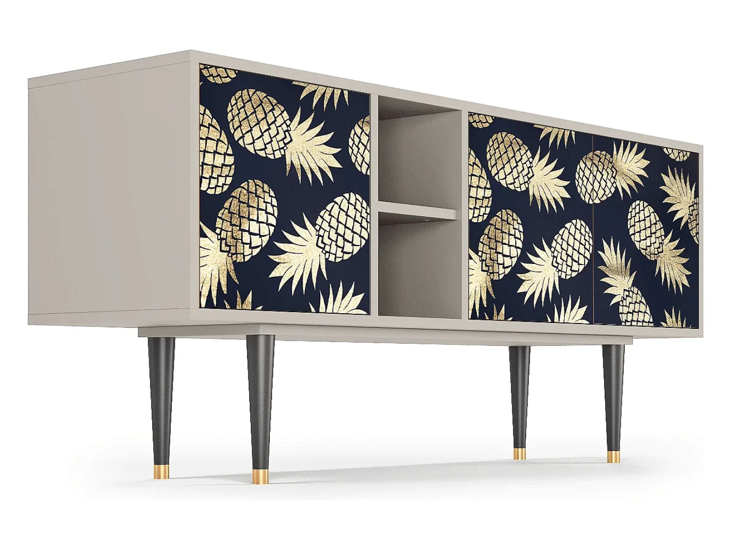 Móvel De Tv* Mueble de TV - 150х69х41 cm - T5 - Sunny Pineaple, Areia Bege