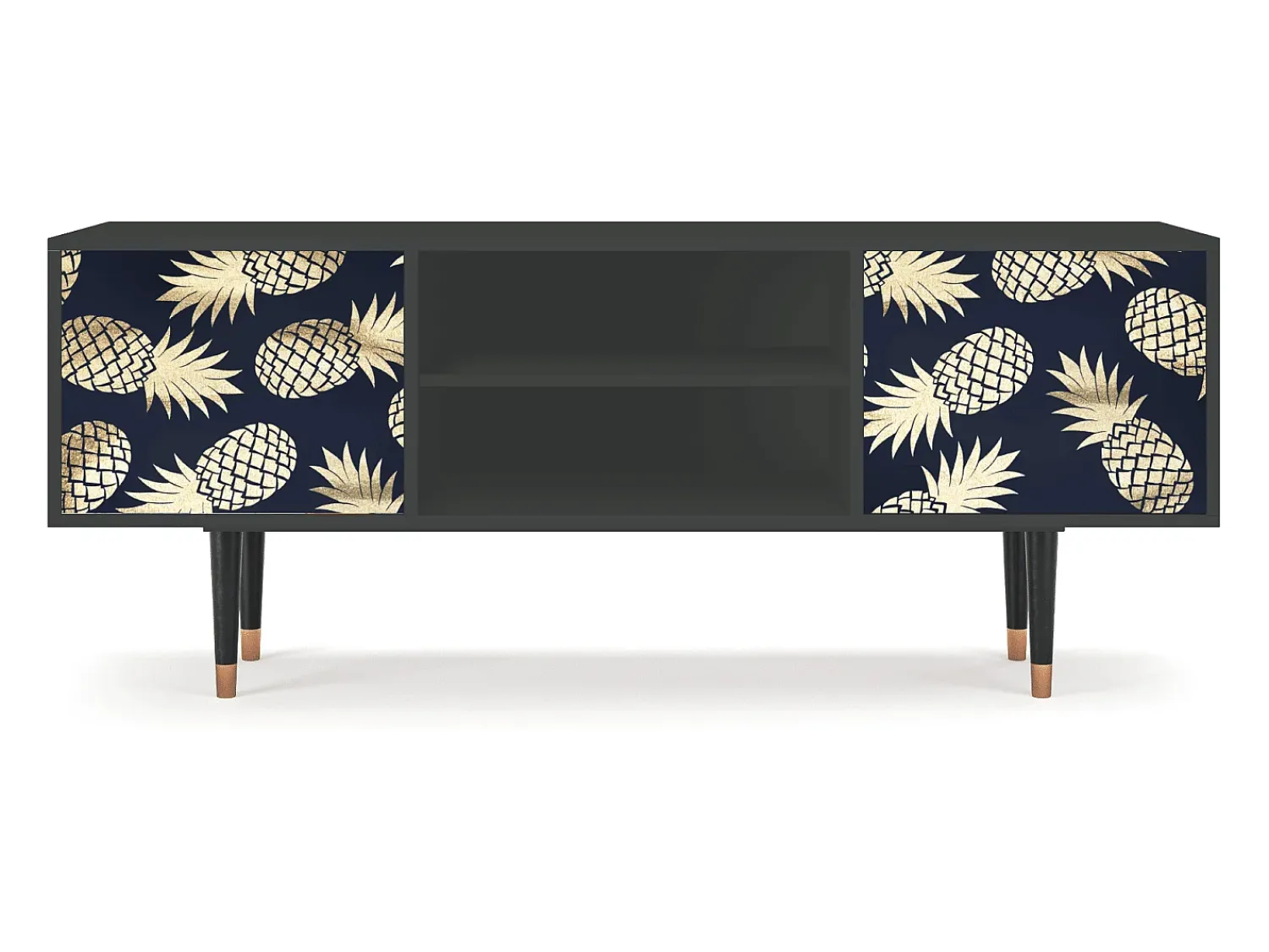 Móvel De Tv* Mueble de TV - 170х69х48 cm - T2 - Sunny Pineaple, Antracite Cinza antracite