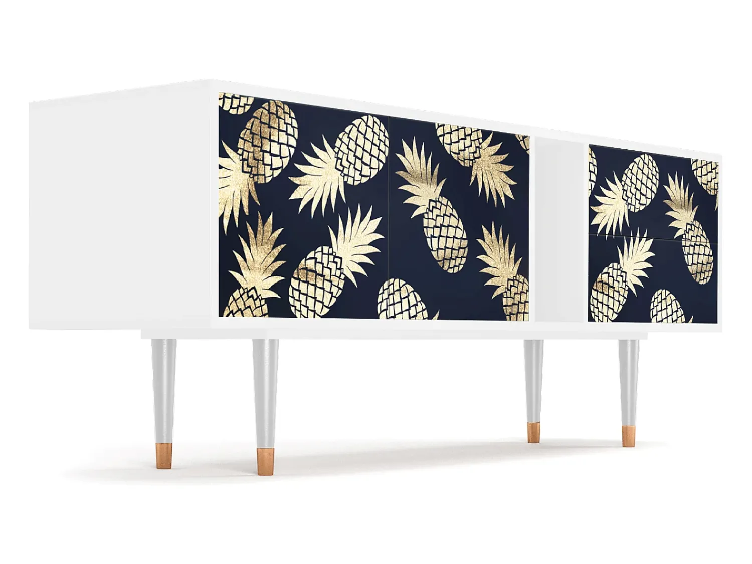 Móvel De Tv| Mueble de TV - 170х69х48 cm - T1 - Sunny Pineaple, Branco Bege