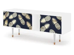 Móvel De Tv| Mueble de TV - 170х69х48 cm - T1 - Sunny Pineaple, Branco Bege