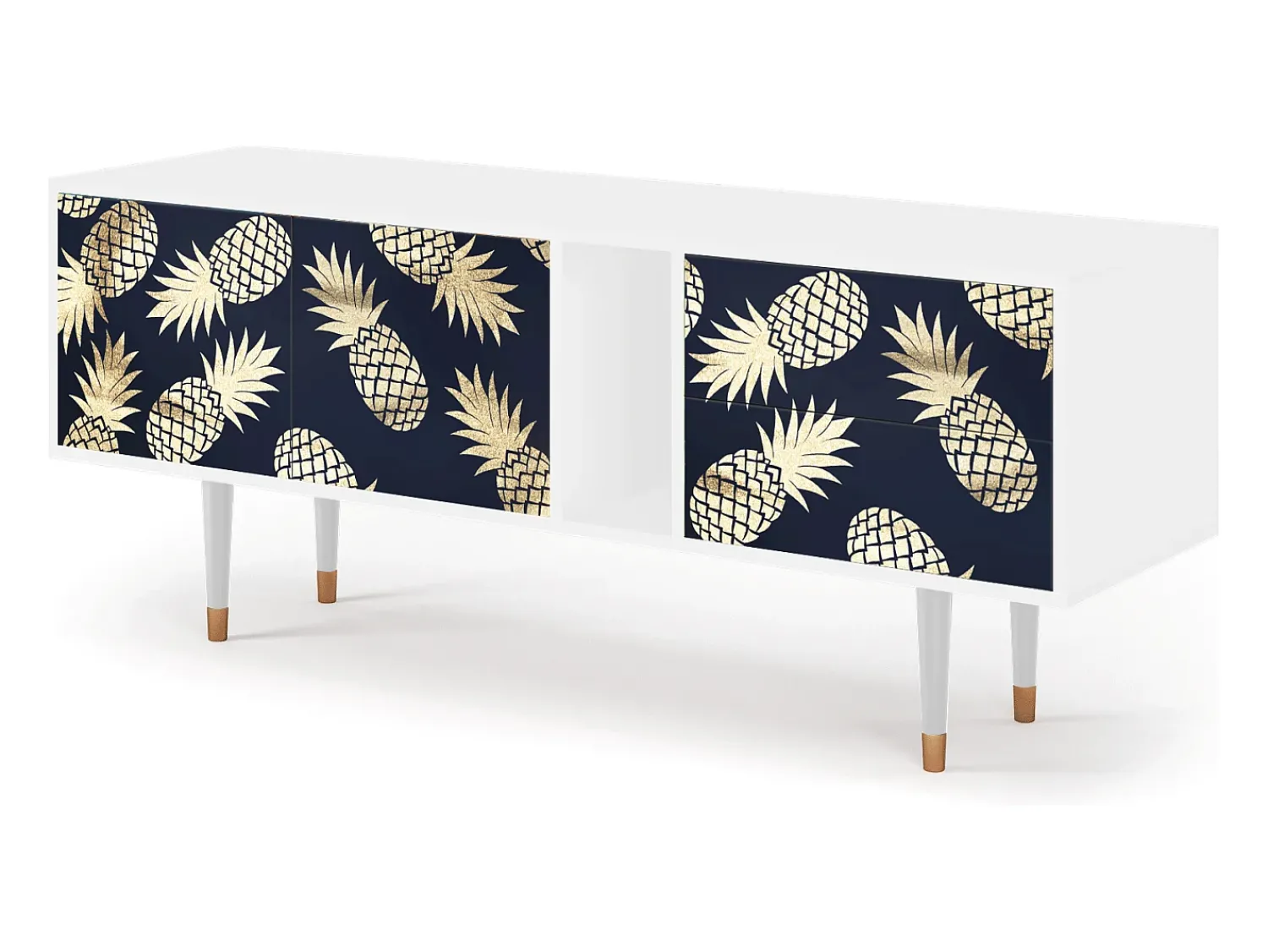 Móvel De Tv| Mueble de TV - 170х69х48 cm - T1 - Sunny Pineaple, Branco Bege