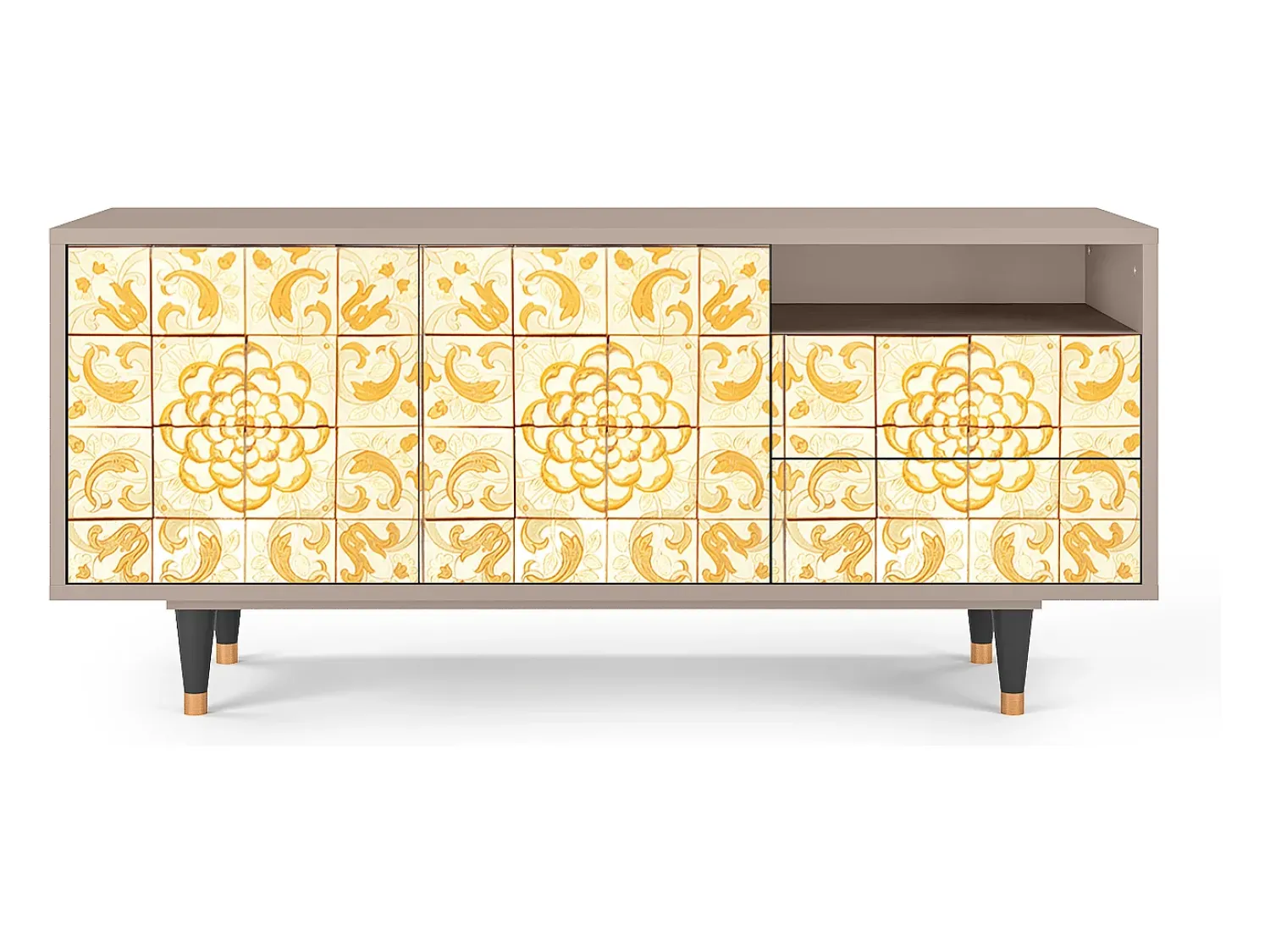 Mueble de TV - 125х56х41 cm - T7 - Sunshiny Tile, Latte^ Móvel De Tv