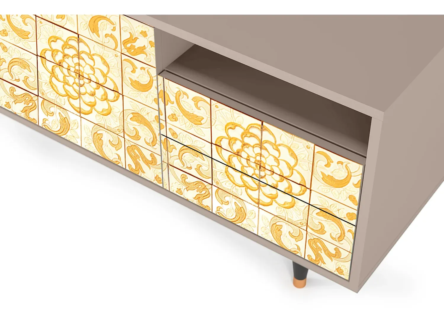 Mueble de TV - 125х56х41 cm - T7 - Sunshiny Tile, Latte^ Móvel De Tv