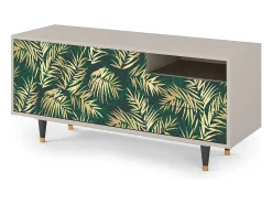 Mueble de TV - 125х56х41 cm - T7 - Sunny Palm Tree, Areia Bege