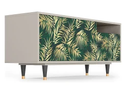 Mueble de TV - 125х56х41 cm - T7 - Sunny Palm Tree, Areia Bege