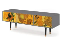 Móvel De Tv| Mueble de TV - 170х59х48 cm - T4 - Sunflowers, Cinza Cinzento