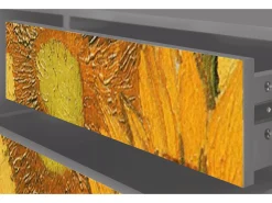 Móvel De Tv| Mueble de TV - 170х59х48 cm - T4 - Sunflowers, Cinza Cinzento